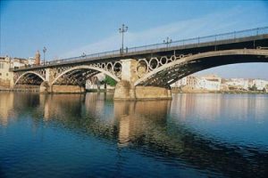 Neighborhoods and areas near the Torre del Oro in Seville, Spain